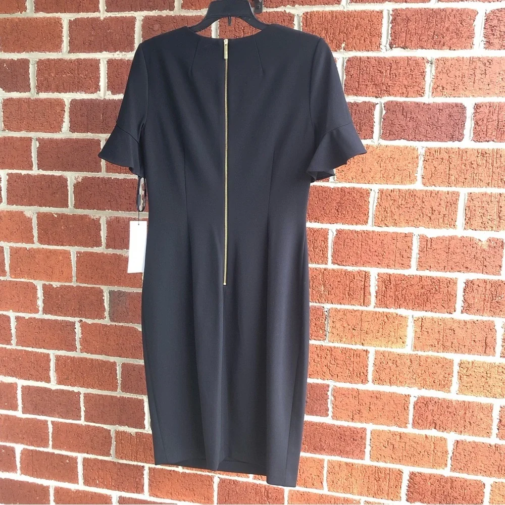 Calvin Klein Black Dress with gold back zipper —#002 - Picture 6 of 8